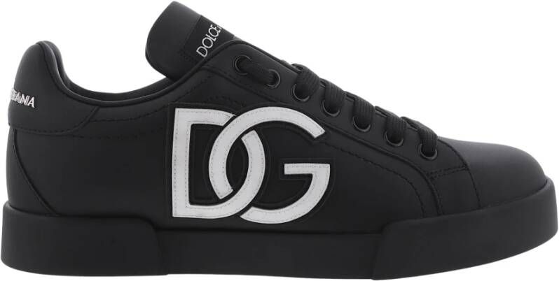 Dolce & Gabbana Upgrade je sneakercollectie met leren sneakers voor vrouwen Black Dames