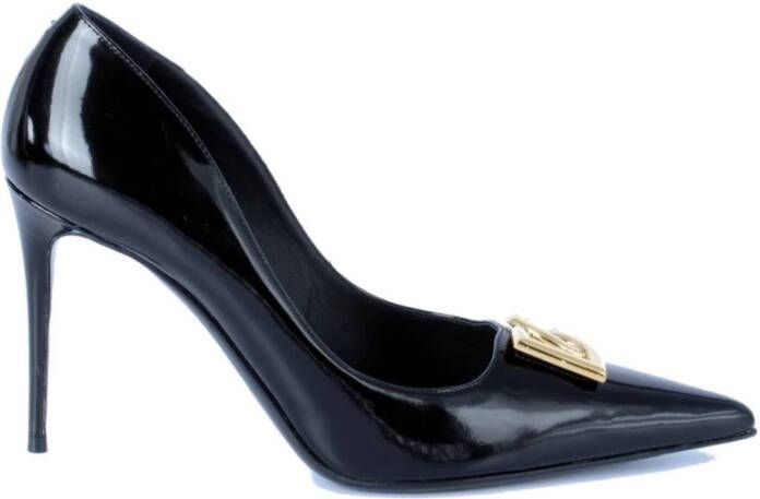 Dolce & Gabbana Dames Patroon Leren Hakken Schoenen Black Dames