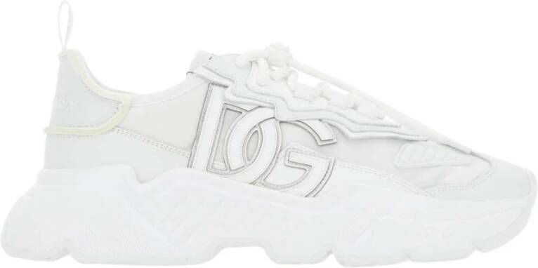 Dolce & Gabbana Witte Daymaster lage sneakers van kalfsleer White Heren