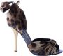 Dolce & Gabbana Dierenprint Hakken Sandalen Brown Dames - Thumbnail 1