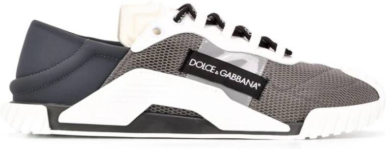 Dolce & Gabbana Mesh Contrast Logo Sneakers Multicolor