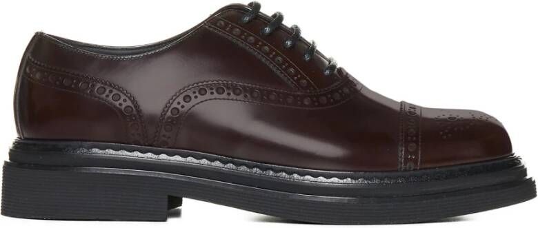 Dolce & Gabbana Donkerbruine Leren Brogues Brown Heren