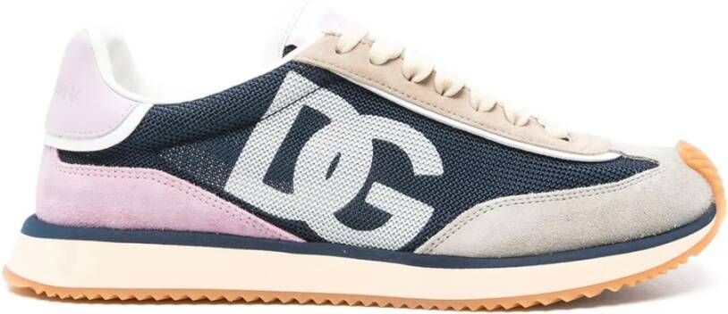 Dolce & Gabbana Dragon Lage Sneaker Blauw Grijs Blue Dames