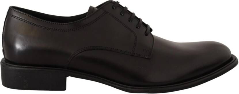 Dolce & Gabbana Elegante formele zwarte leren Derby-schoenen Black Heren