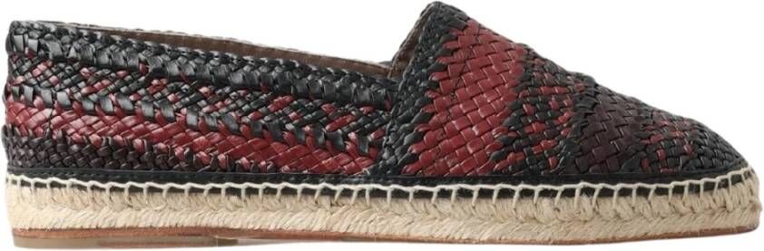 Dolce & Gabbana Elegante Geweven Leren Espadrilles Multicolor Heren