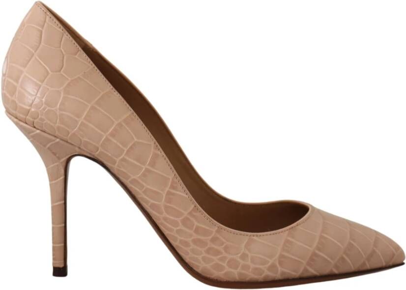 Dolce & Gabbana Beige Nude Leren Bellucci Hakken Pumps Schoenen Beige Dames