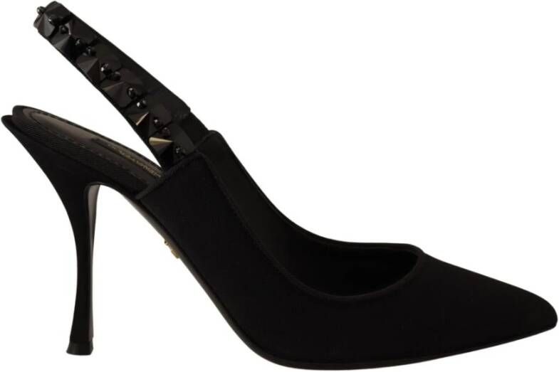 Dolce & Gabbana Elegante Zijden Pumps Schoenen Black Dames