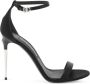 Dolce & Gabbana Elegante Zijden Satijnen Metalen Hak Sandalen Black Dames - Thumbnail 11