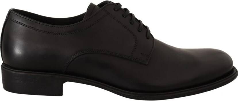 Dolce & Gabbana Elegante Zwarte Derby Schoenen Black Heren