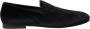 Dolce & Gabbana Elegante Zwarte Fluwelen Loafers Black Heren - Thumbnail 1