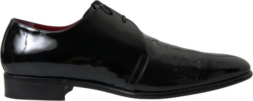 Dolce & Gabbana Elegante Zwarte Lakleren Formele Schoenen Black Heren