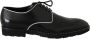 Dolce & Gabbana Elegante Zwarte Leren Derby Schoenen Black Heren - Thumbnail 1