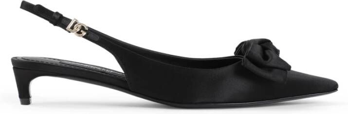 Dolce & Gabbana Logo-Geëmbosseerde Slingback Pumps Black Dames