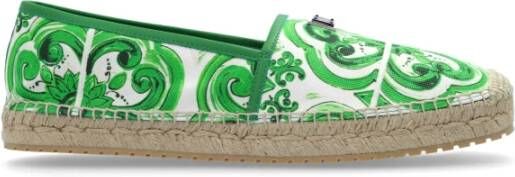 Dolce & Gabbana Espadrilles met print Green Heren