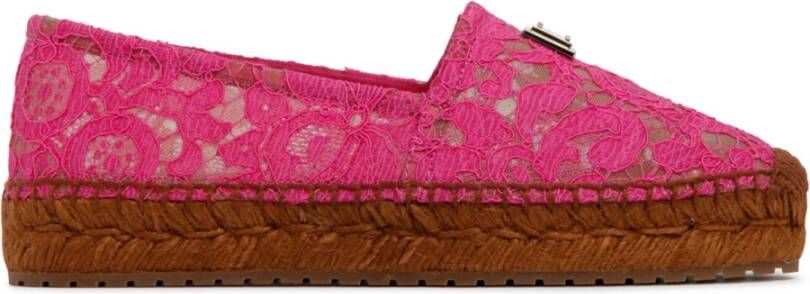 Dolce&Gabbana Espadrilles Espadrillas Pizzo Taormina in roze