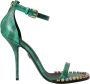 Dolce & Gabbana Exotische Groene Slangenhuid Sandalen met Kristallen Green Dames - Thumbnail 1