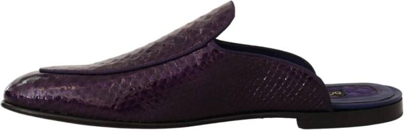 Dolce & Gabbana Paarse exotische leren platte schoenen Purple Heren