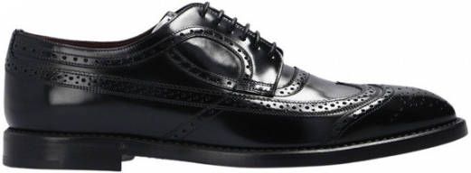 Dolce & Gabbana Zwarte Leren Oxford Wingtip Formele Schoenen Black Heren