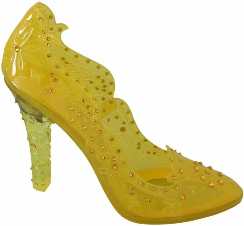 Dolce & Gabbana Gele Bloemen Kristallen Cinderella Hakken Yellow Dames