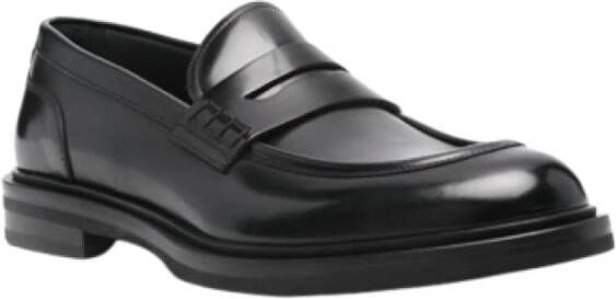 Dolce & Gabbana Geborsteld leren loafers met Penny Slot Black Heren