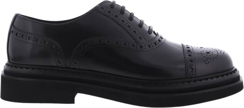 Dolce & Gabbana Geborstelde Oxfords in Zwart Black Heren