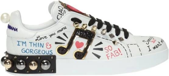 Dolce & Gabbana Gedrukte sneakers White Dames