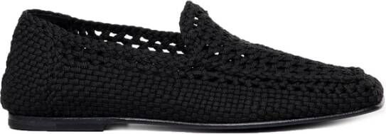 Dolce & Gabbana Gehaakte stoffen loafers Black Heren