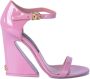 Dolce & Gabbana Gehakte leren sandalen met Keira-patroon Pink Dames - Thumbnail 1