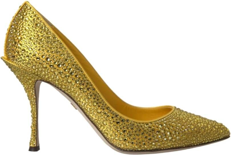 Dolce & Gabbana Gele Kristal Hakken Pumps Schoenen Yellow Dames