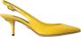 Dolce & Gabbana Gele Leren Slingback Hakken Schoenen Yellow Dames - Thumbnail 1