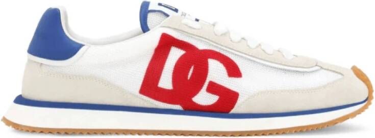 Dolce & Gabbana Gemengde materiaal sneakers wit rood Multicolor Heren