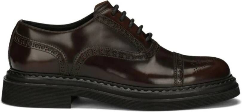 Dolce & Gabbana Geperforeerde Tofee Brogues Brown Heren