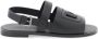 Dolce & Gabbana Gestikte DG Logo Sandalen Black Heren - Thumbnail 1