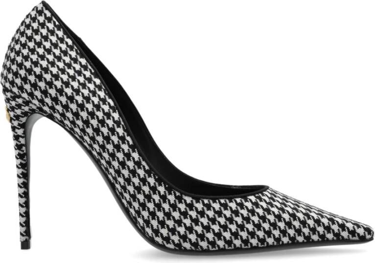 Dolce & Gabbana Stiletto Pumps met Houndstooth Patroon Black Dames