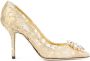 Dolce & Gabbana Gouden Bellucci Pumps Rainbow Lace Collectie Yellow Dames - Thumbnail 1