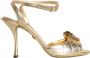 Dolce & Gabbana Gouden Devotie Stiletto Hakken Sandalen Yellow Dames - Thumbnail 1