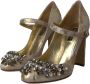 Dolce & Gabbana Gouden Jacquard Mary Janes Pumps Schoenen Yellow Dames - Thumbnail 1