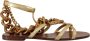 Dolce & Gabbana Hart & Ketting Gladiator Platte Sandalen Beige Dames - Thumbnail 2