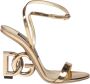 Dolce & Gabbana Gouden Spiegel Leren Keira Sandalen Yellow Dames - Thumbnail 2