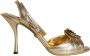 Dolce & Gabbana Gouden Stiletto Hakken Sandalen Yellow Dames - Thumbnail 1