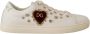 Dolce & Gabbana Leren Sneakers met Gouden Studs en Rood Fluweel Hart Borduurwerk White Dames - Thumbnail 18