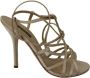 Dolce & Gabbana Gouden Zijden Enkelband Sandalen Yellow Dames - Thumbnail 1