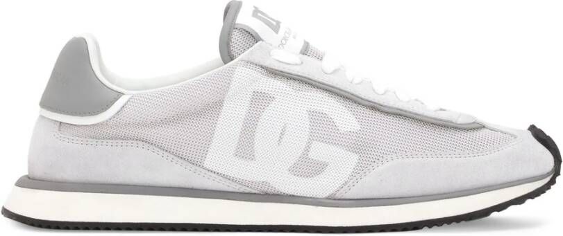 Dolce & Gabbana Grijze en witte sneakers White Heren