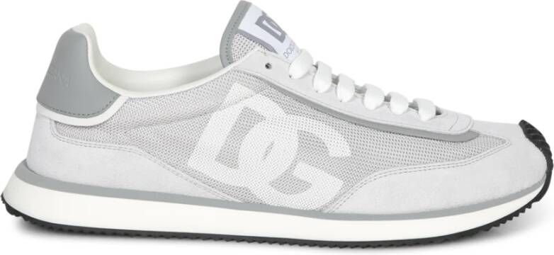 Dolce & Gabbana Grijze Mesh Sneakers Aw24 Gray Heren