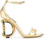 Dolce & Gabbana Grijze Sandalen met Juweelgesp Yellow Dames - Thumbnail 1