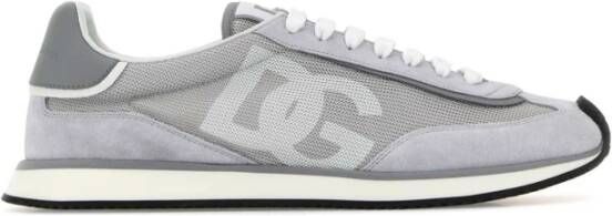 Dolce & Gabbana Lage sneakers met suède inzetstukken Gray Heren