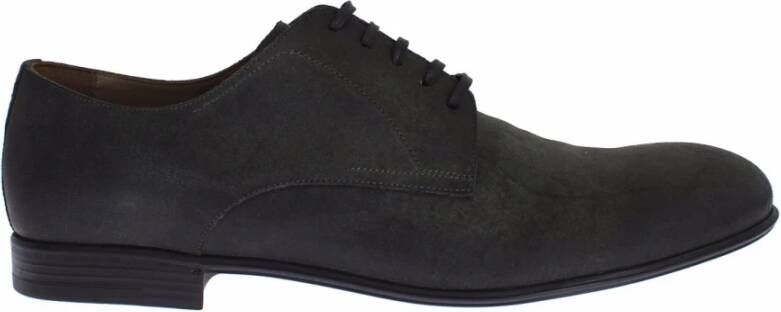 Dolce & Gabbana Groene Leren Formele Derby Schoenen Black Heren