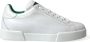 Dolce & Gabbana Groene Leren Lage Sneakers White Heren - Thumbnail 1