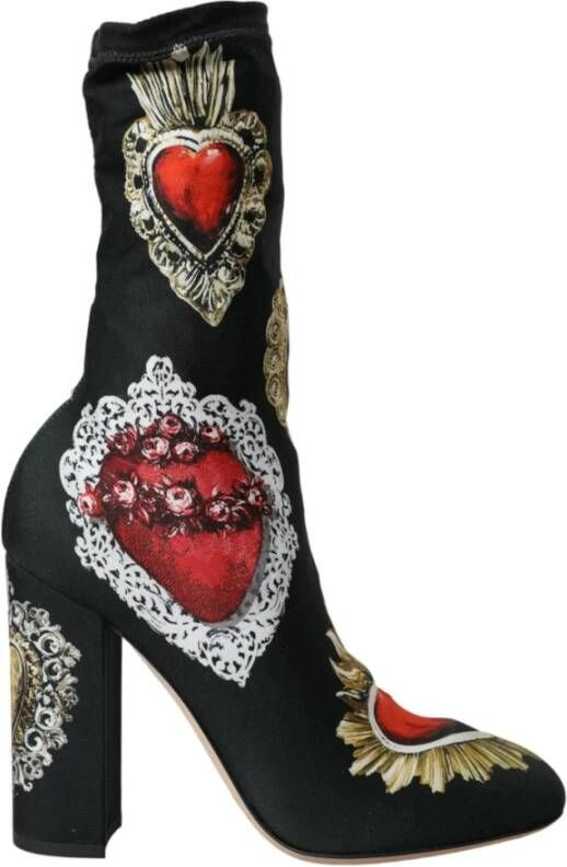 Dolce & Gabbana Hartprint Mid-Calf Laarzen Multicolor Dames