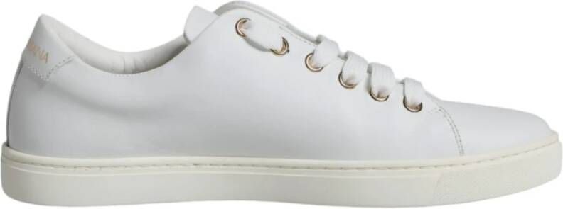 Dolce & Gabbana Heilige Hart Studded Leren Sneakers White Dames